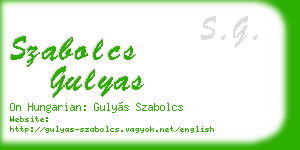 szabolcs gulyas business card