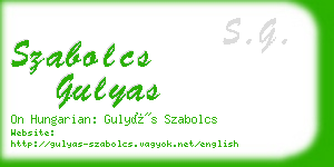 szabolcs gulyas business card